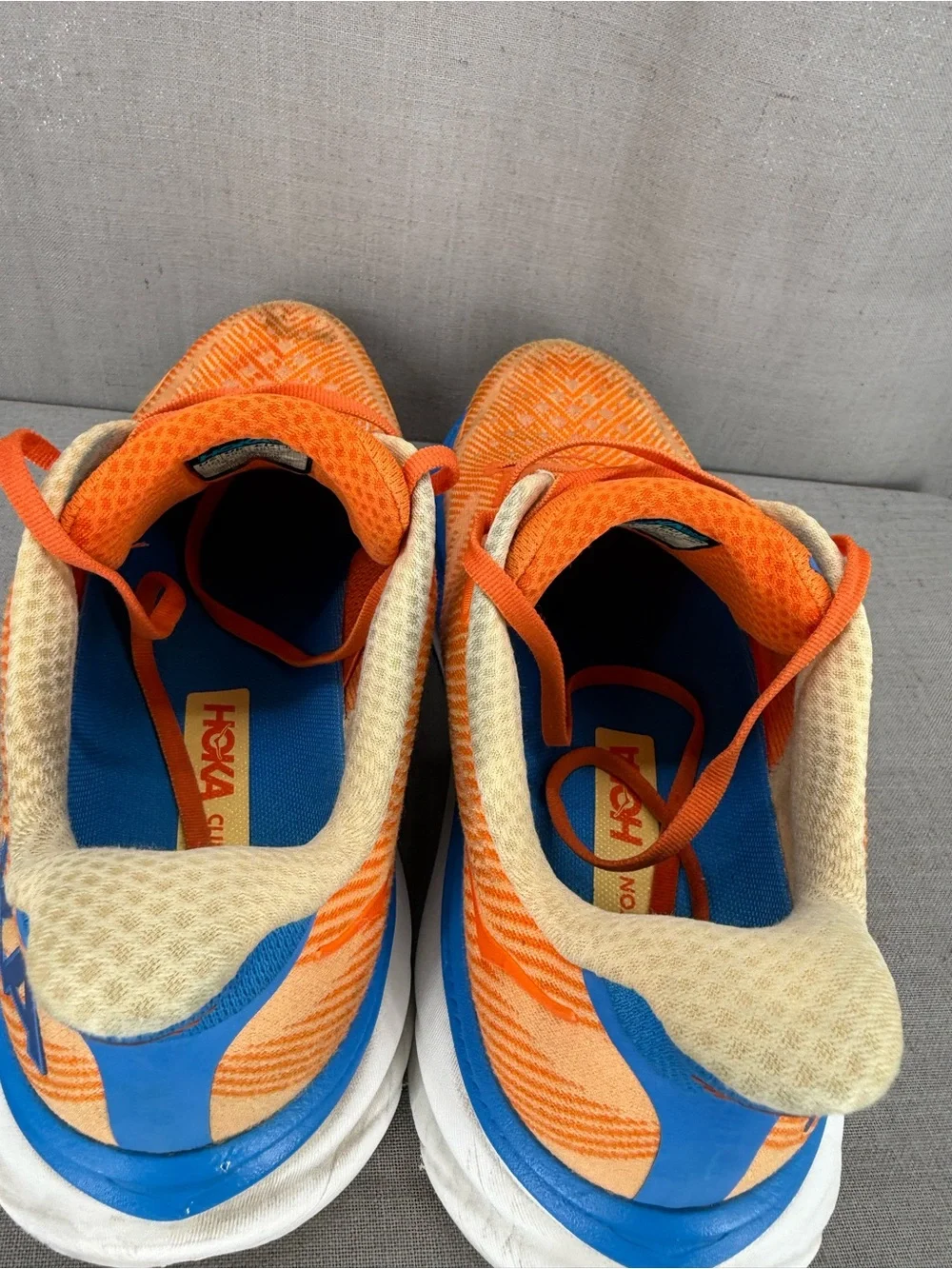 Hoka CLIFTON 9 Men's Road-running Shoe Vibrant Orange/Impala 11D